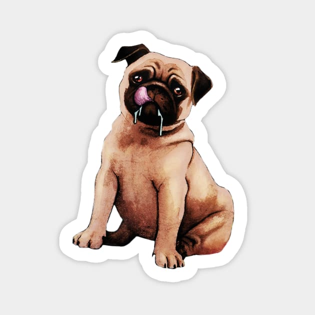 pug Sticker by Alina_XA